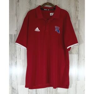 Adidas Louisiana Tech Bulldogs Polo Shirt XL Red Climalite Short Sleeve NCAA